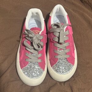 SHEIN Pink and Glitter Kids Sneakers